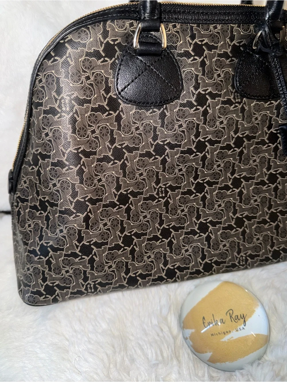Celine Logo Coated Canvas Tote Bag- BEAUTIFUL CONDITION